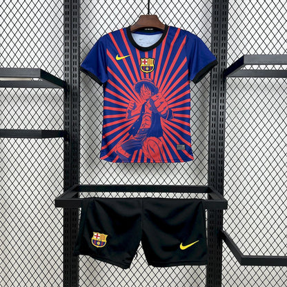 New Conjunto Niño FC Barcelona X One Piece Special Edition 25/26